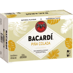Photo of Bacardi Pina Colada Cocktail Rtd Carton (6 X 4 Pack)
