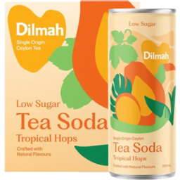 Photo of Dilmah Tea Soda Low Sugar Tropical Hops 4 Pack