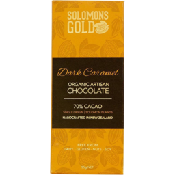 Photo of Solomons Gold Chocolate - Dark Caramel (70% Cacao)