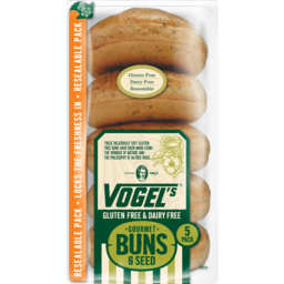 Photo of Vogel's Burger Buns Gluten & Dairy Free 6 Seed 5 Pack