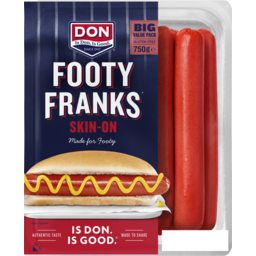 Photo of Don Footy Franks Skin-On 750gm
