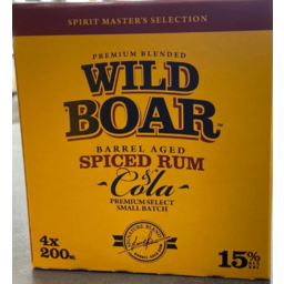 Photo of Wild Boar Spc R/Cola15%4*200ml