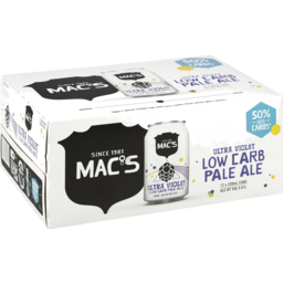 Photo of Mac's Ultra Violet Low Carb Pale Ale 12x330ml Cans