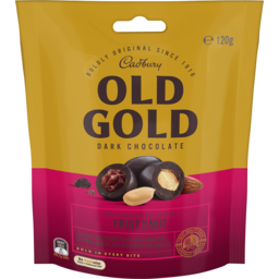 Photo of Cadbury Old Gold Fruit N Nut Dark Chocolate Coated Bites 120g