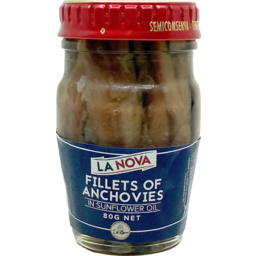 Photo of La Nova Fillets Of Anchovies In Sunflower Oil 80g