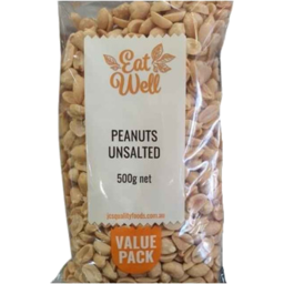 Photo of EAT WELL PEANUTS UNSALTED 500G