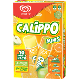 Photo of Streets Calippo Minis 10 Variety Pack 575ml 5xorange 5xoriginal Lemon