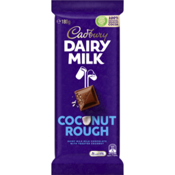 Photo of Cadbury Dairy Milk Coconut Rough Milk Chocolate Block 180g