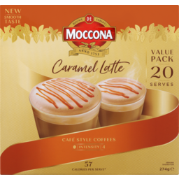 Photo of Moccona Café Classics Gluten Free Caramel Latte Coffee Sachets 20 Pack