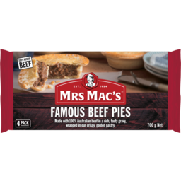 Photo of Mrs Macs Beef Pies 4 Pack