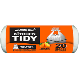 Photo of Big Black Sacks Kitchen Tidy Orange XL 20 Pack