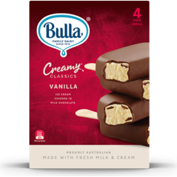 Photo of Bulla Creamy Classics Vanilla Ice-cream 4pk