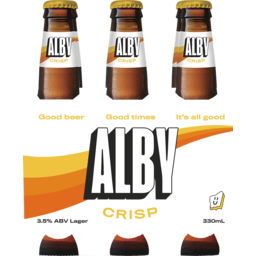 Photo of Alby Crisp Lager 6pk Bottles 330ml