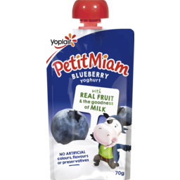 Photo of Yoplait Petit Miam Blueberry Yoghurt Squeezie Pouch