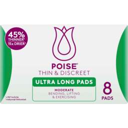 Photo of Poise Thin & Discreet Ultra Long Pads 8 Pack