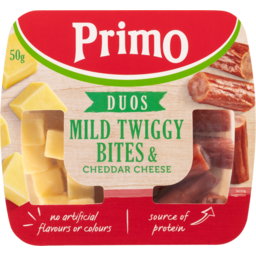 Photo of Primo Duos Mild Twiggy Bites & Cheddar Cheese
