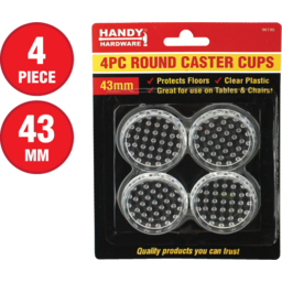 Photo of Caster Cups Round 43mm Pk-4