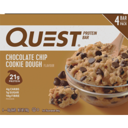 Photo of Quest Chocolate Chip Cookie Dough Protein Bar 4 Pack 