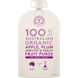 Photo of Australian Organic Food Co Apple Plum Apricot & Peach Fruit Puree