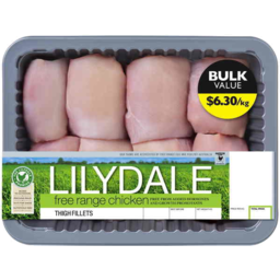 Photo of Lilydale Free Range Chicken Thigh Fillets Bulk Value (approx 960g)