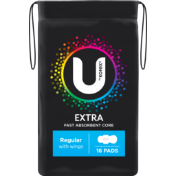 Photo of U By Kotex Extra Maximum Protection Regular With Wings Sanitary Pads 16 Pack