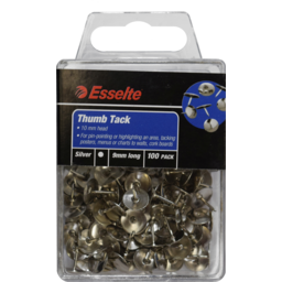 Photo of Esselte Thumb Tacks Silver Each