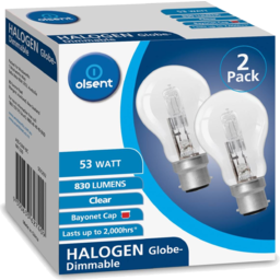 Photo of Olsent Hal Bc 53w Clear 2 Pack