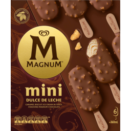 Photo of Streets Magnum Dulce De Leche Caramel Biscuit Mini Ice Creams 6 Pack 360ml