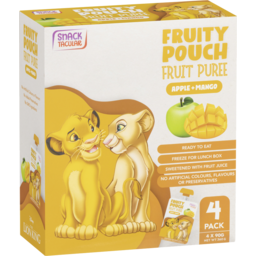 Photo of Snack Tacular Fruity Pouch Fruit Puree Apple + Mango Disney The Lion King 4 Pack X