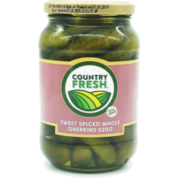 Photo of COUNTRY FRESH SWEET SPICED WHOLE GHERKINS