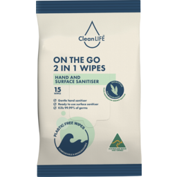 Photo of Cleanlife On The Go 2 In 1 Wipes