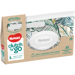 Photo of Huggies Baby Wipes Refillable Clutch ‘N’ Go 32 Wipes