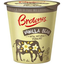 Photo of Brownes Natural Yoghurt With Vanilla Bean (170g)