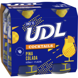 Photo of UDL Cocktails Pina Colada 375ml 4 Pack