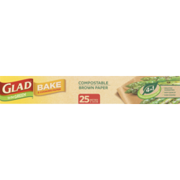 Photo of Glad To Be Green Bake & Cooking Compostable Brown Paper 25m X 30cm