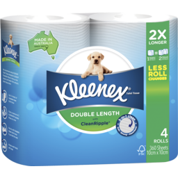 Photo of Kleenex Complete Clean Double Length Toilet Paper 4 Pack