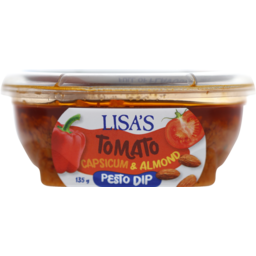 Photo of Lisas Pesto Dip Tomato Capsicum & Almond