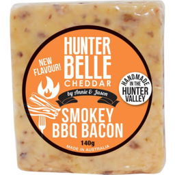 Photo of Cheese - Cheddar Hunter Belle Dairy Co Smokey BBQ Bacon 140gm