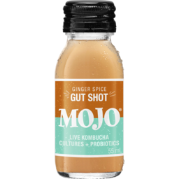 Photo of Mojo Ginger Spice Gut Shot Live Kombucha Cultures + Probiotics 55ml