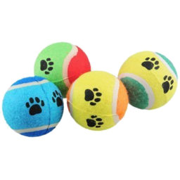 Photo of Dog Tennis Balls Paw Print 4pk