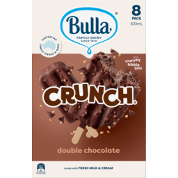 Photo of Bulla Ice Cream Crunch 8pk Double Choc