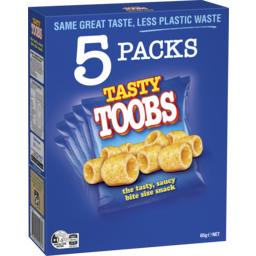 Photo of Tasty Toobs Tangy Snack Party Size Share Pack 5 Pack 65g 65g