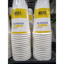 Photo of Black & Gold Paper Cups