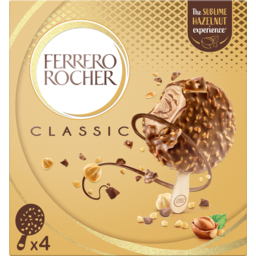 Photo of Ferrero Rocher Classic Premium Chocolate Frozen Dessert Sticks 4 Pack