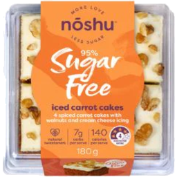 Photo of Noshu 95% Sugar Free Cake Iced Carrot 180gm