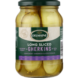 Photo of Delmaine Gherkins Long Sliced 480g