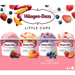 Photo of Haagen Dazs Little Cups Fruit Collection Ice Cream 4 Pack 380ml
