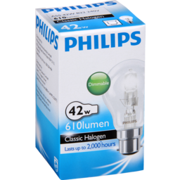 Photo of Philips Halogen Eco Light Bulb A55 42w B22 Clear 