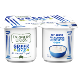 Photo of Farmers Union Greek Style Yogurt 4x160g