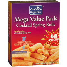 Photo of Pacific West Mega Value Pack Cocktail Spring Rolls 68 Pieces 1kg